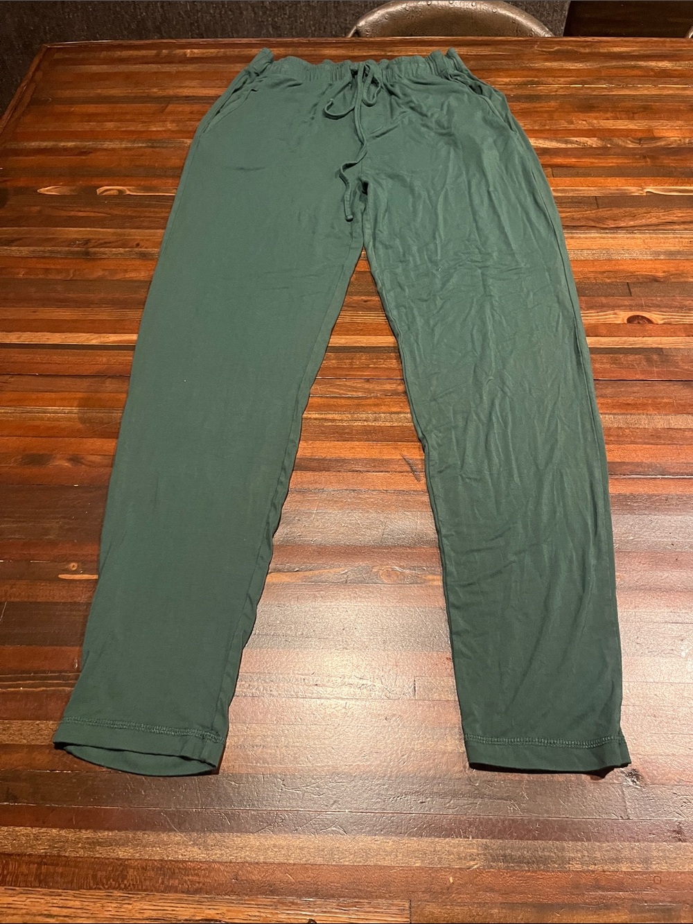 Womenโs Lake Forest Green Drawstring Lounge pajama Pants size large